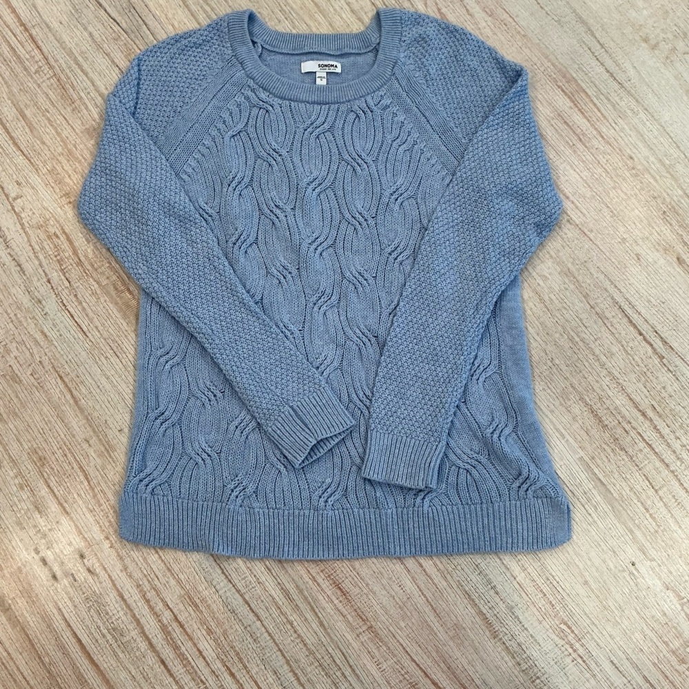 Cable Knit Sweater in Blue